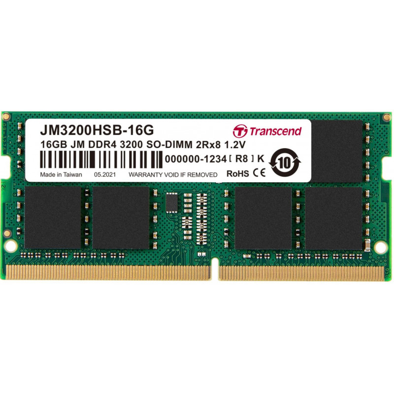 Transcend JetRam JM3200HSB-16G muistimoduuli 16 GB DDR4 3200 MHz
