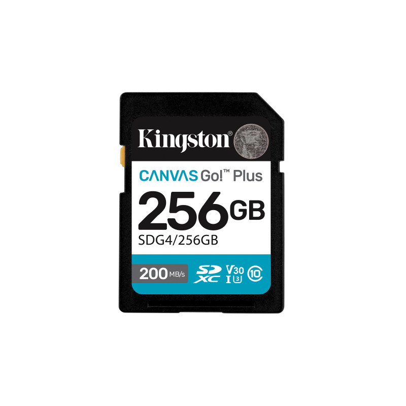 Kingston Technology Canvas Go! Plus 256 GB SDXC UHS-I Luokka 10