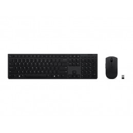 Lenovo 4X31K03975 näppäimistö Sisältää hiiren RF Wireless + Bluetooth Pohjoismainen Harmaa