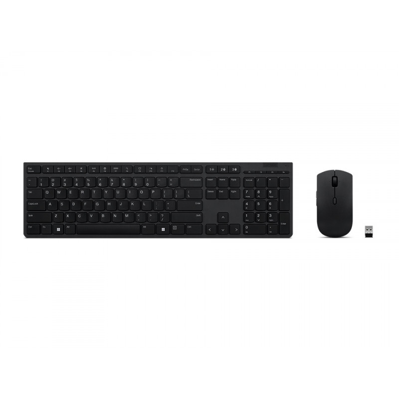 Lenovo 4X31K03975 näppäimistö Sisältää hiiren RF Wireless + Bluetooth Pohjoismainen Harmaa