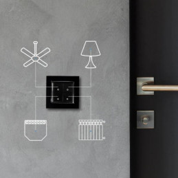 Shelly Switch 4 valonkatkaisin Muovi musta