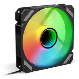 Sharkoon SHARK Mirror PWM RGB Tietokonekotelo Tuuletin 12 cm musta 1 kpl