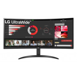 LG 34WR50QK-B tietokoneen litteä näyttö 86,4 cm (34") 3440 x 1440 pikseliä Wide Quad HD musta