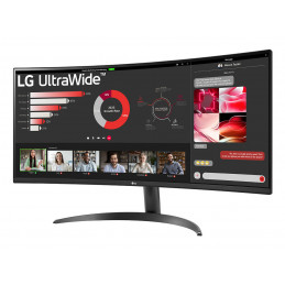 LG 34WR50QK-B tietokoneen litteä näyttö 86,4 cm (34") 3440 x 1440 pikseliä Wide Quad HD musta