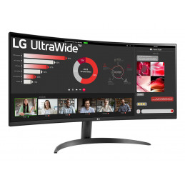 LG 34WR50QK-B tietokoneen litteä näyttö 86,4 cm (34") 3440 x 1440 pikseliä Wide Quad HD musta