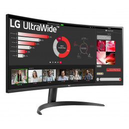 LG 34WR50QK-B tietokoneen litteä näyttö 86,4 cm (34") 3440 x 1440 pikseliä Wide Quad HD musta