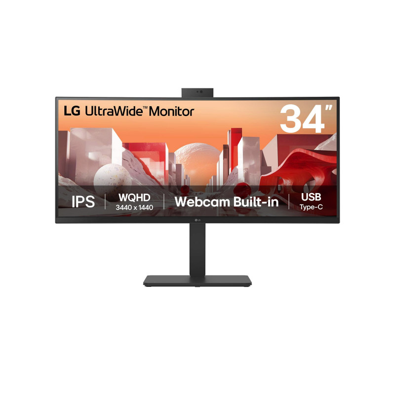 LG 34BA85QE-B tietokoneen litteä näyttö 86,4 cm (34") 3440 x 1440 pikseliä Wide Quad HD LCD musta