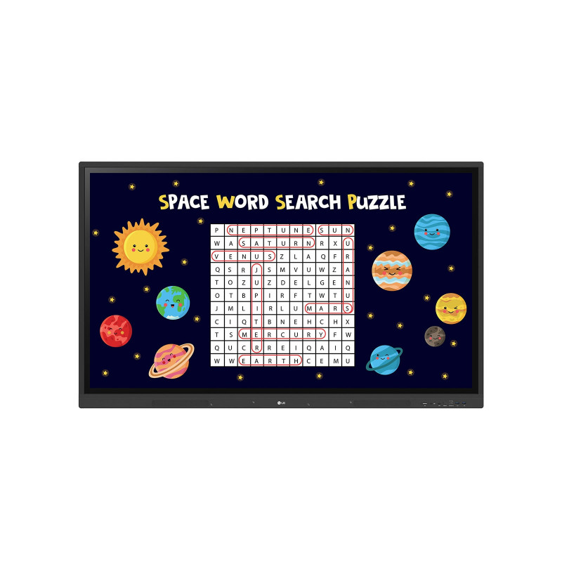 LG 65TR3DK-B Interaktiivinen valkotaulu 165,1 cm (65") 3840 x 2160 pikseliä Kosketusnäyttö musta