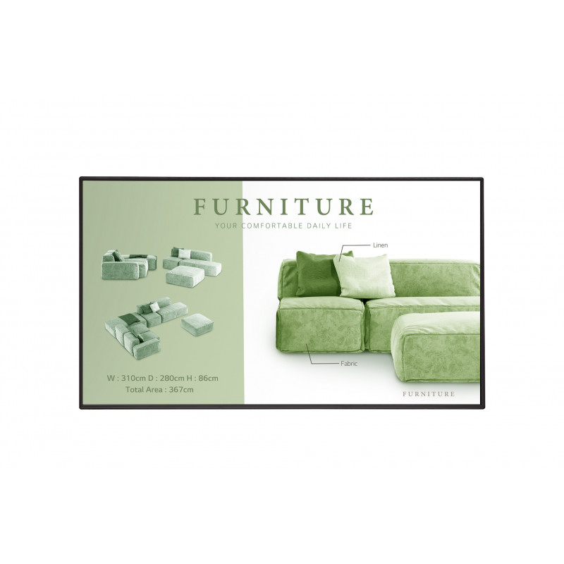 LG 55UM5N-H Digitaalinen litteä infotaulu 139,7 cm (55") LCD Wi-Fi 500 cd m² 4K Ultra HD musta WebOS 24 7