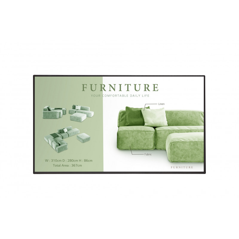 LG 65UM5N-H Digitaalinen litteä infotaulu 165,1 cm (65") LCD Wi-Fi 500 cd m² 4K Ultra HD musta WebOS 24 7