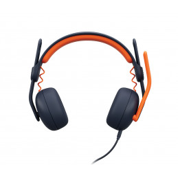 Logitech 981-001367 kuulokkeet ja kuulokemikrofoni Langallinen Pääpanta Koulutus USB Type-C Sininen, Oranssi