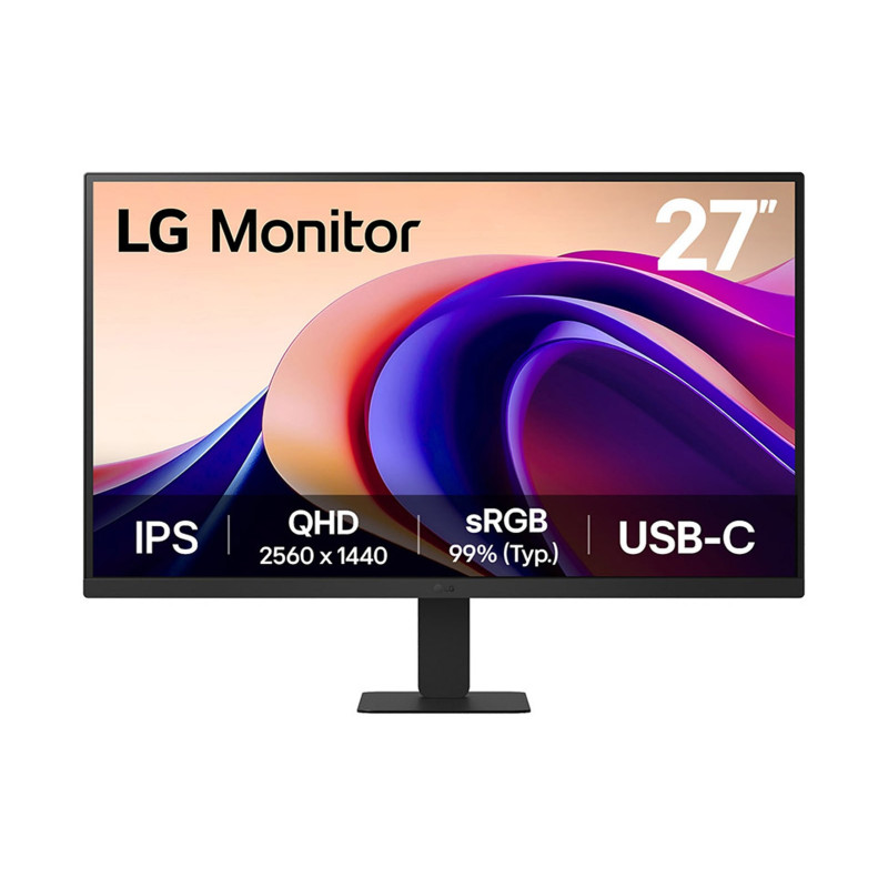 LG 27'' QHD Monitor tietokoneen litteä näyttö 68,6 cm (27") 2560 x 1440 pikseliä Quad HD musta