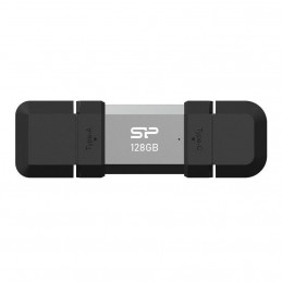 Silicon Power SP128GBUC3C51V1S USB-muisti 128 GB USB Type-A   USB Type-C 3.2 Gen 1 (3.1 Gen 1) musta, Hopea