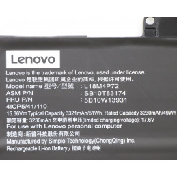 Lenovo 5B10W13931 kannettavan tietokoneen varaosa Akku