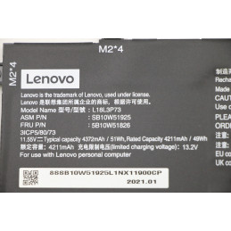 Lenovo 5B10W51826 kannettavan tietokoneen varaosa Akku