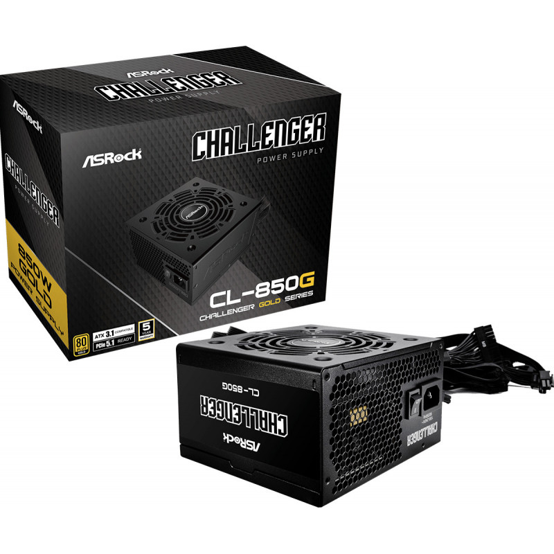 Asrock Challenger CL-850G virtalähdeyksikkö 850 W 20+4 pin ATX ATX musta
