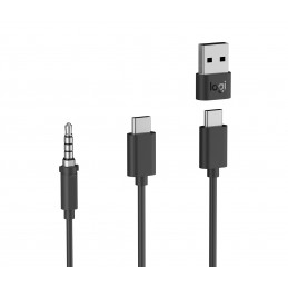 Logitech 981-001009 kuulokkeet ja kuulokemikrofoni Langallinen In-ear Toimisto puhelukeskus USB Type-C Grafiitti