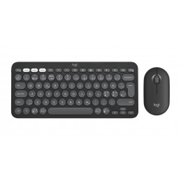 Logitech 920-012257 näppäimistö Sisältää hiiren Universaali RF Wireless + Bluetooth QWERTY Pohjoismainen Grafiitti