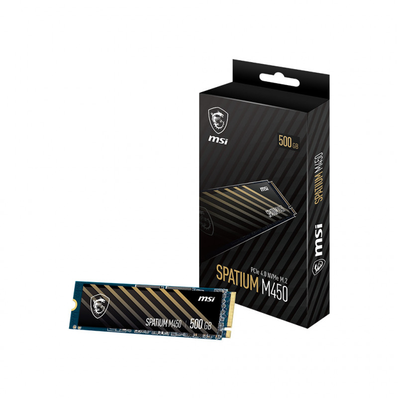 MSI Spatium M450 PCIe 4.0 NVMe M.2 500GB V1 PCI Express 4.0 3D NAND