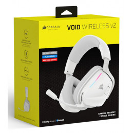 Corsair VOID WIRELESS v2 Kuulokkeet Langallinen & langaton Pääpanta Pelaaminen Bluetooth Valkoinen