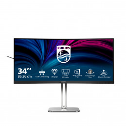Philips 5000 series 34B2U5600C 23 tietokoneen litteä näyttö 86,4 cm (34") 3440 x 1440 pikseliä Dual QHD LCD Harmaa