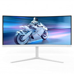 Philips 34M2C5501A 00 tietokoneen litteä näyttö 86,4 cm (34") 3440 x 1440 pikseliä Wide Quad HD LCD Valkoinen