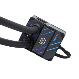 Alphacool Pro Aurora 420 CPU AIO Suoritin Nestejäähdytyspakkaus 14 cm musta, Valkoinen