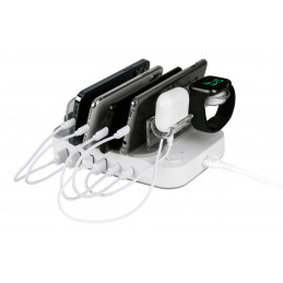 Deltaco DPS-0203 mobiililaitteen laturi Universaali Valkoinen AC Sisätila