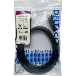 Deltaco DP40-1015 DisplayPort-kaapeli 1,5 m musta