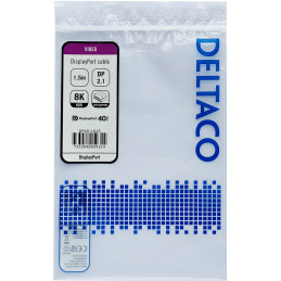 Deltaco DP40-1015 DisplayPort-kaapeli 1,5 m musta