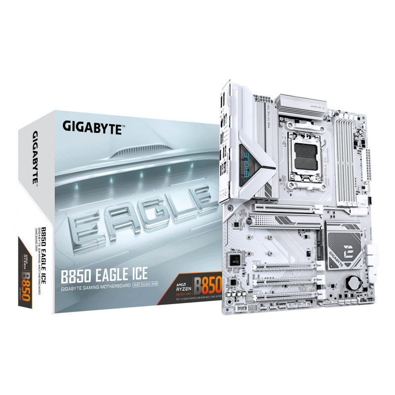 GIGABYTE B850 EAGLE ICE emolevy AMD B850 Pistoke AM5 ATX