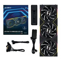 Lian Li 12RTLLCD1W3B Tietokoneen jäähdytysjärjestelmä Tietokonekotelo Tuuletin 12 cm musta