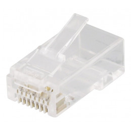 Deltaco RJ45 modulaariliitin laitekaapelille, Cat6a, suojaamaton,20kpl