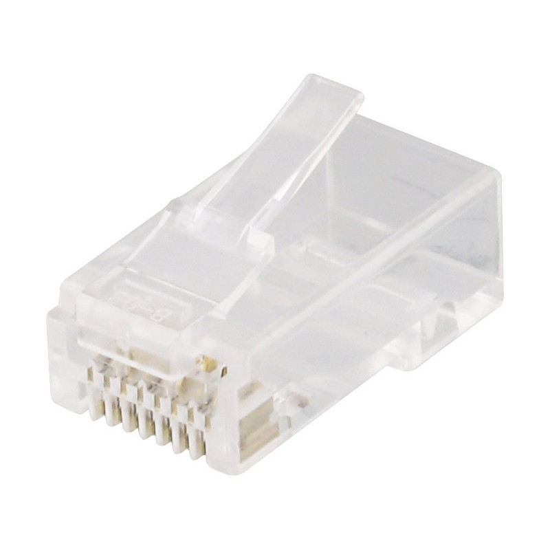 Deltaco RJ45 modulaariliitin laitekaapelille, Cat6a, suojaamaton,20kpl