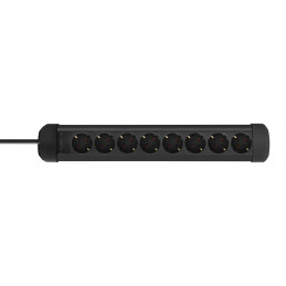 Deltaco Outlet 8xCEE 7 3 outlets, 1xCEE 7 7, 3m cable, black