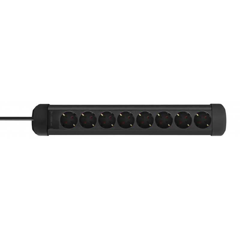 Deltaco Outlet 8xCEE 7 3 outlets, 1xCEE 7 7, 5m cable, black