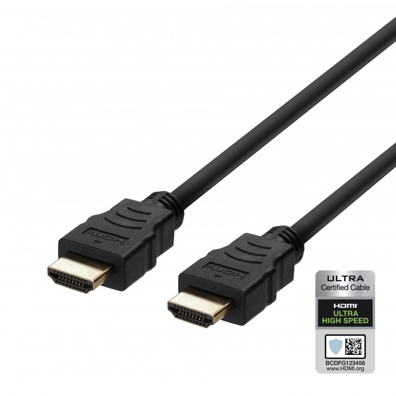 Deltaco HU-10-R HDMI-kaapeli 1 m HDMI-tyyppi A (vakio) musta