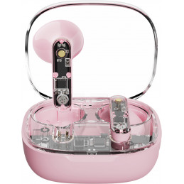 Streetz T150, osittain läpinäkyvät TWS-kuulokkeet, pinkki