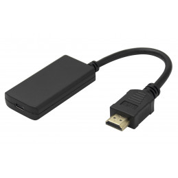 Deltaco 1902012 videokaapeli-adapteri 0,2 m HDMI-tyyppi A (vakio) USB Type-C musta