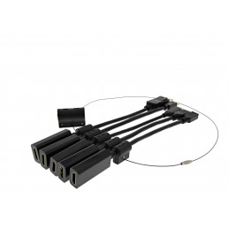 Deltaco Modulaarinen HDMI-sovitinrengas, USB-C, DP, Mini DP, Mini HDMI ja Micro HDMI, musta