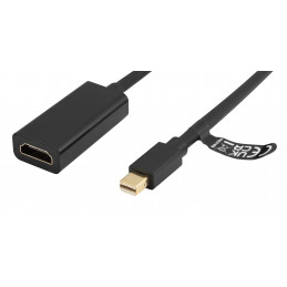 Deltaco Modulaarinen HDMI-sovitinrengas, USB-C, DP, Mini DP, Mini HDMI ja Micro HDMI, musta