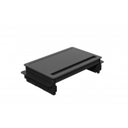 Deltaco Pöytään upot. virtapaneeli, ylös ponn., 3 pistoras., 1x21W A+C USB-laturi, GST18-liitäntä