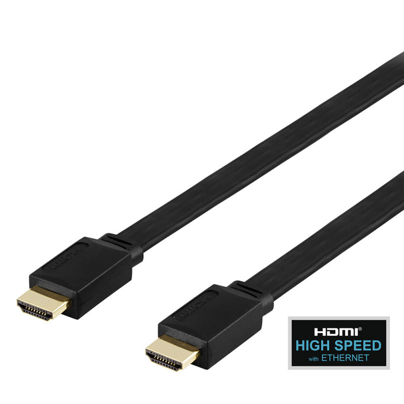 Deltaco R00100002 HDMI-kaapeli 1 m HDMI-tyyppi A (vakio) musta