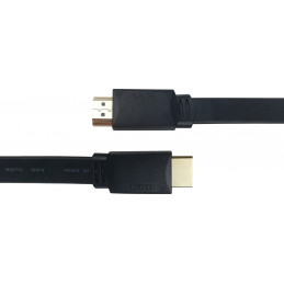 Deltaco Litteä nopea HDMI-kaapeli Ethernetillä, 5 m, musta