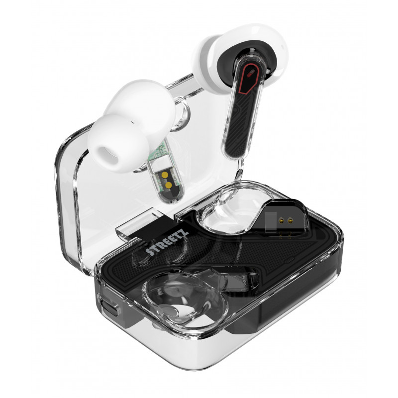 Streetz Transparent True Wireless Earbuds -nappikuulokkeet, kaksi ENC-mikrofonia