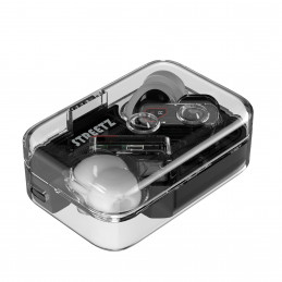 Streetz Transparent True Wireless Earbuds -nappikuulokkeet, kaksi ENC-mikrofonia