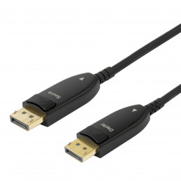 Deltaco DP-AOC20 DisplayPort-kaapeli 20 m musta