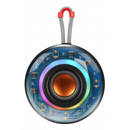 Streetz Läpinäkyvä Bluetooth-kaiutin TWS- ja LED-valotehosteilla, 5 W