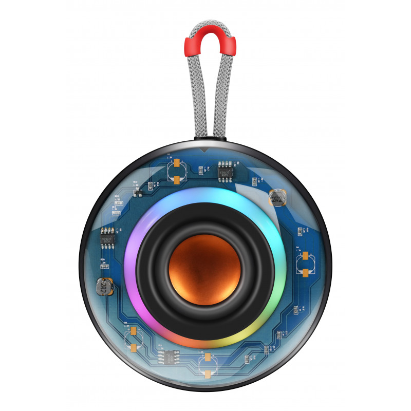 Streetz Läpinäkyvä Bluetooth-kaiutin TWS- ja LED-valotehosteilla, 5 W