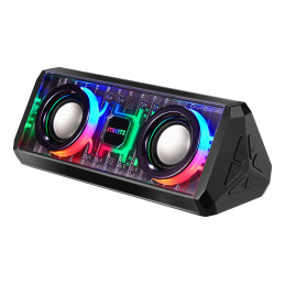 Streetz Läpinäkyvä Bluetooth-kaiutin TWS- ja LED-valotehosteilla, 10 W